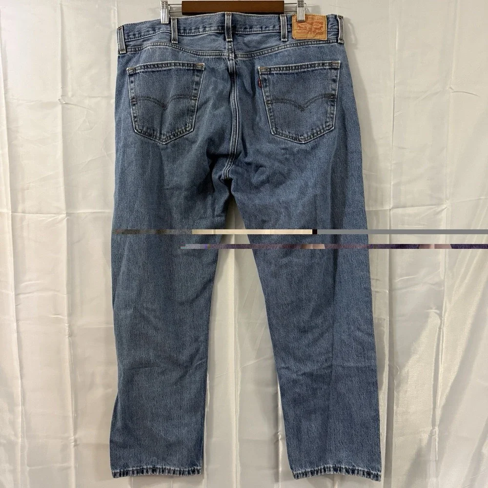 Levis Mens 505 Blue Jeans Denim 42x32 Fits‎ 40x31 Straight Leg
